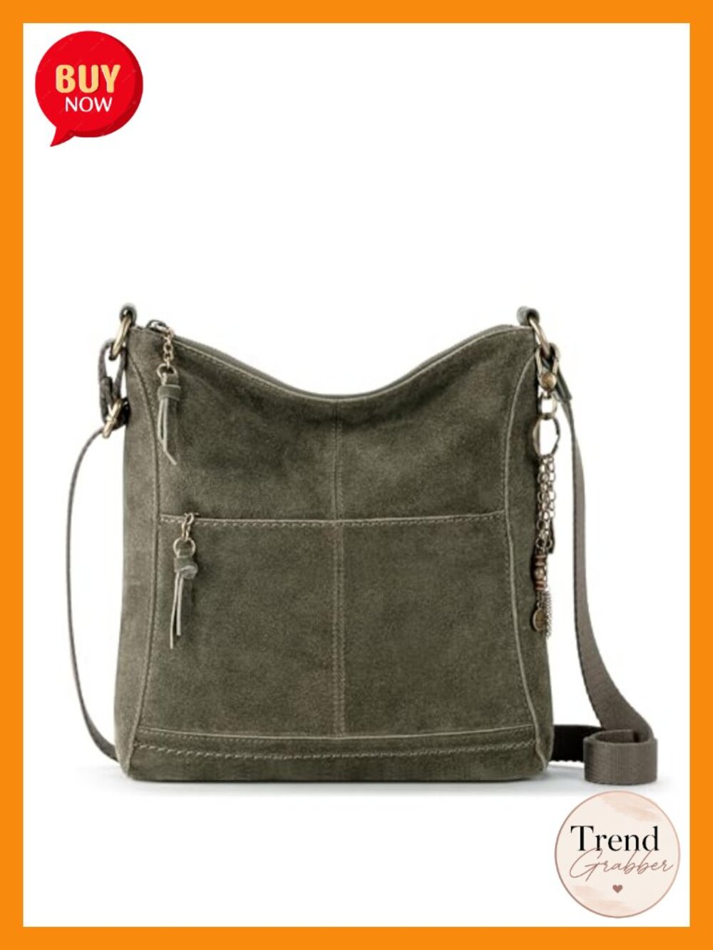 Premium Leather Hobo Crossbody Bag with Repreve Strap
